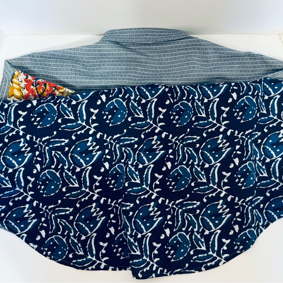 Tru Luxe Jeans Button Front Women's Shirt Mix of Different Fabrics Size Large - Picture 13 of 16